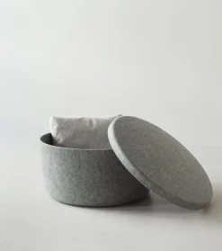 Hide Storage Pouf Large