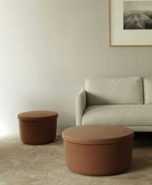 Hide Storage Pouf Small