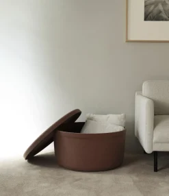 Hide Storage Pouf Small