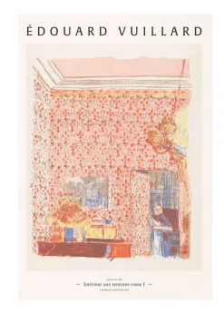 Intérieur aux tentures roses I Poster