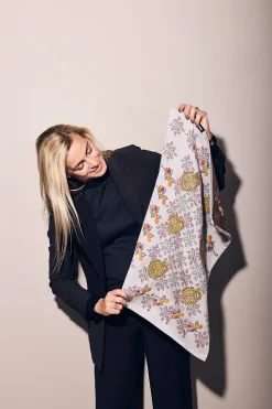 Jacquard & Embroidery Organic Tea Towel
