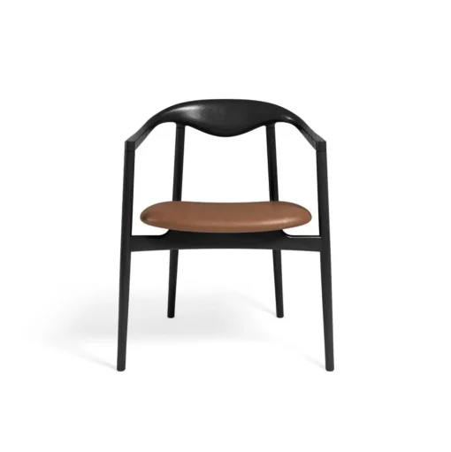 Jari Dining Chair - Ash Black lacquered