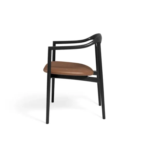 Jari Dining Chair - Ash Black lacquered