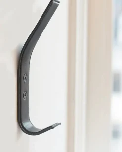 Leather coat hook