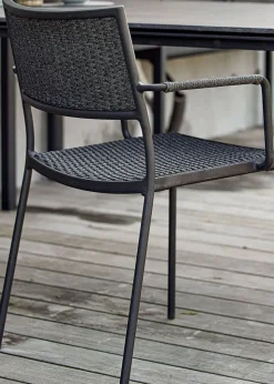 Less stol m/armlæn - Cane-line Soft Rope