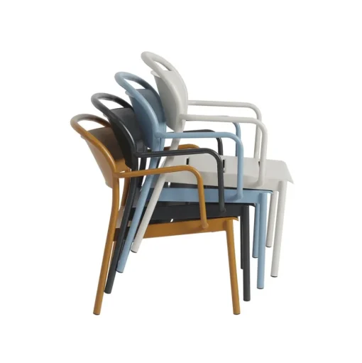 Linear Steel Lounge Armchair