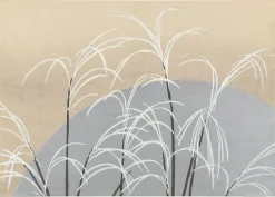 Moon and Winter Grasses #4834#