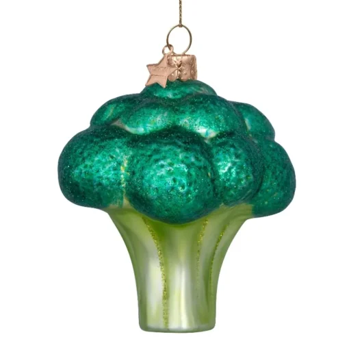 Ornament glass green matt broccoli