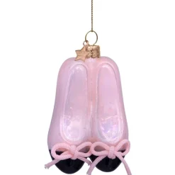 Ornament Glass Pink Ballet Shoes