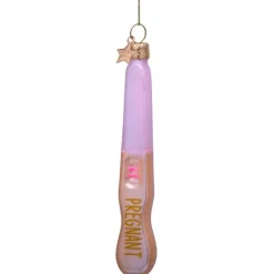 Ornament Glass Pink Pregnancy Test