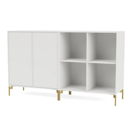 PAIR - With brass legs