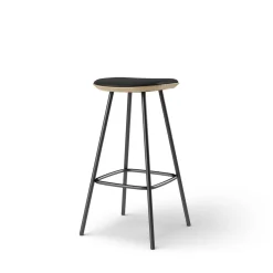 Pauline bar stool 75 cm metal frame - Oak Clear Wax Oiled