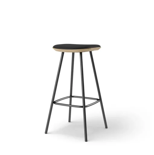 Pauline bar stool 75 cm metal frame - Oak Clear Wax Oiled