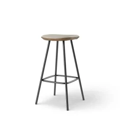 Pauline bar stool 75 cm metal frame - Oak Smoked Oiled