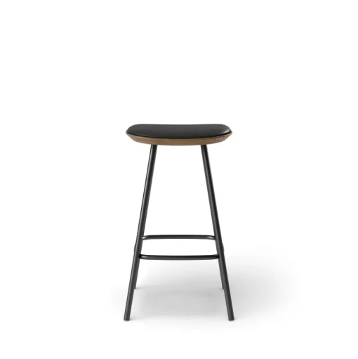 Pauline bar stool 65 cm with black metal frame - Oak Smoked Oiled