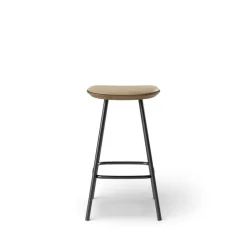 Pauline bar stool 65 cm with black metal frame - Oak Smoked Oiled