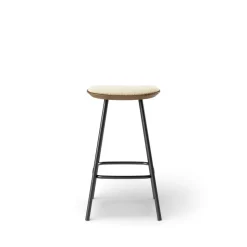 Pauline bar stool 65 cm with black metal frame - Oak Smoked Oiled