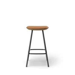 Pauline bar stool 65 cm with black metal frame - Oak Smoked Oiled