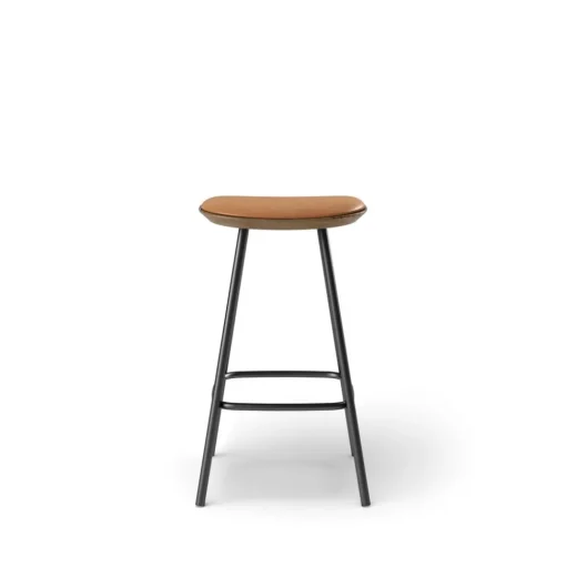 Pauline bar stool 65 cm with black metal frame - Oak Smoked Oiled