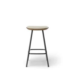 Pauline bar stool 65 cm with black metal frame - Oak Smoked Oiled
