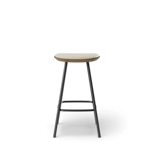 Pauline bar stool 65 cm with black metal frame - Oak Smoked Oiled