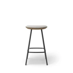 Pauline bar stool 65 cm with black metal frame - Oak Smoked Oiled