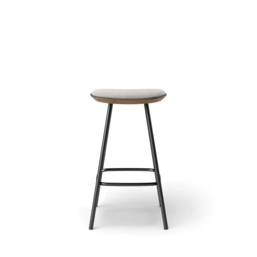 Pauline bar stool 65 cm with black metal frame - Oak Smoked Oiled