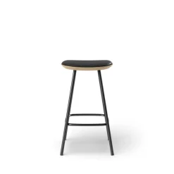 Pauline barstool 65 cm with black metal frame - Oak Clear Wax Oiled