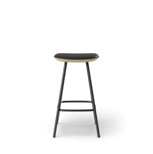 Pauline barstool 65 cm with black metal frame - Oak Clear Wax Oiled