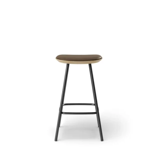 Pauline barstool 65 cm with black metal frame - Oak Clear Wax Oiled