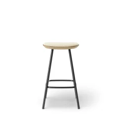 Pauline barstool 65 cm with black metal frame - Oak Clear Wax Oiled