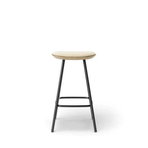 Pauline barstool 65 cm with black metal frame - Oak Clear Wax Oiled
