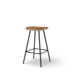 Pauline barstool 65 cm with black metal frame - Oak Clear Wax Oiled