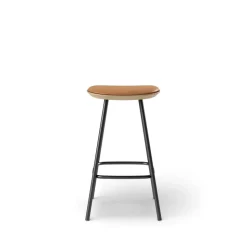 Pauline barstool 65 cm with black metal frame - Oak Clear Wax Oiled