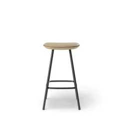 Pauline barstool 65 cm with black metal frame - Oak Clear Wax Oiled