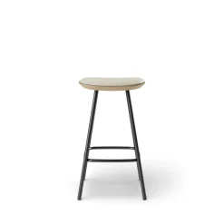 Pauline barstool 65 cm with black metal frame - Oak Clear Wax Oiled