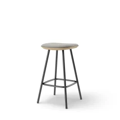 Pauline barstool 65 cm with black metal frame - Oak Clear Wax Oiled