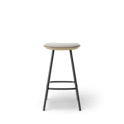 Pauline barstool 65 cm with black metal frame - Oak Clear Wax Oiled