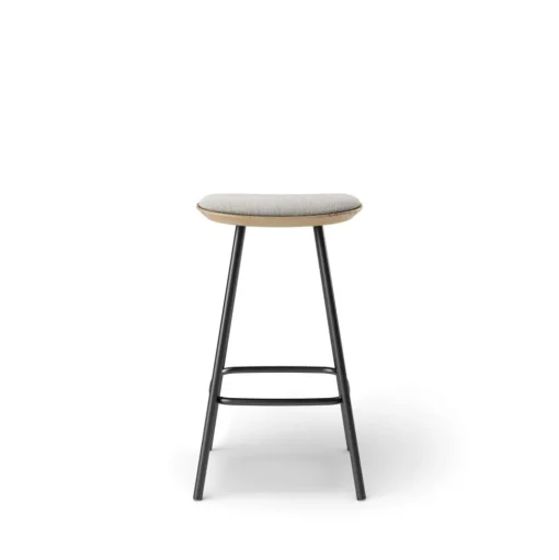 Pauline barstool 65 cm with black metal frame - Oak Clear Wax Oiled