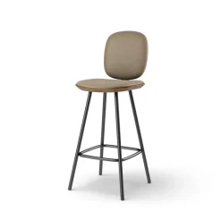 Pauline Comfort Barstool 65 cm with metal frame - Oak Smoked Oiled