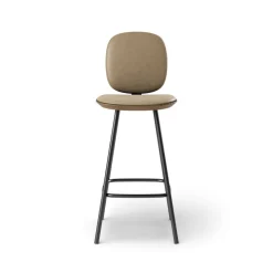 Pauline Comfort Barstool 65 cm with metal frame - Oak Smoked Oiled