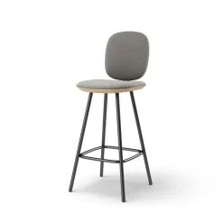 Pauline Comfort Barstool 65 cm with metal frame - Oak Clear Wax Oiled