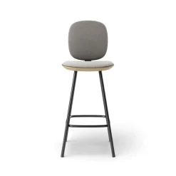 Pauline Comfort Barstool 65 cm with metal frame - Oak Clear Wax Oiled