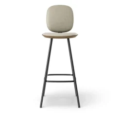 Pauline Comfort Barstool 75 cm metal frame - Oak Smoked Oiled