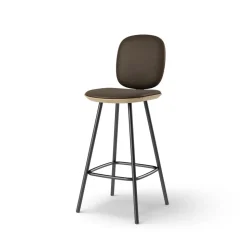 Pauline Comfort Barstool 65 cm with metal frame - Oak Clear Wax Oiled