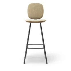 Pauline Comfort Barstool 75 cm metal frame - Oak Smoked Oiled