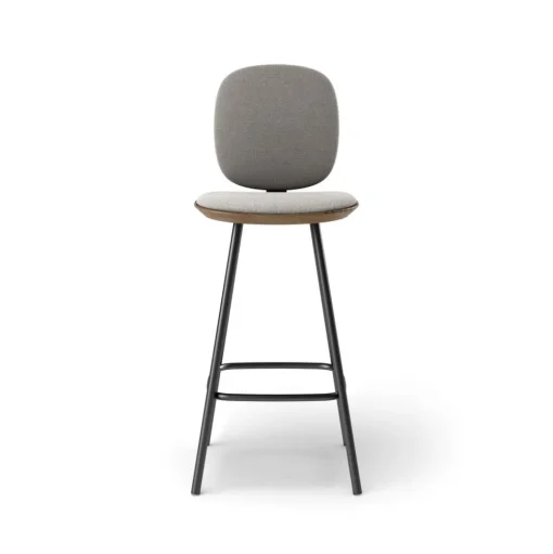 Pauline Comfort Barstool 65 cm with metal frame - Oak Smoked Oiled