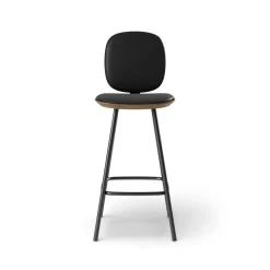 Pauline Comfort Barstool 65 cm with metal frame - Oak Smoked Oiled