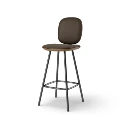 Pauline Comfort Barstool 65 cm with metal frame - Oak Smoked Oiled