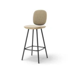 Pauline Comfort Barstool 65 cm with metal frame - Oak Clear Wax Oiled